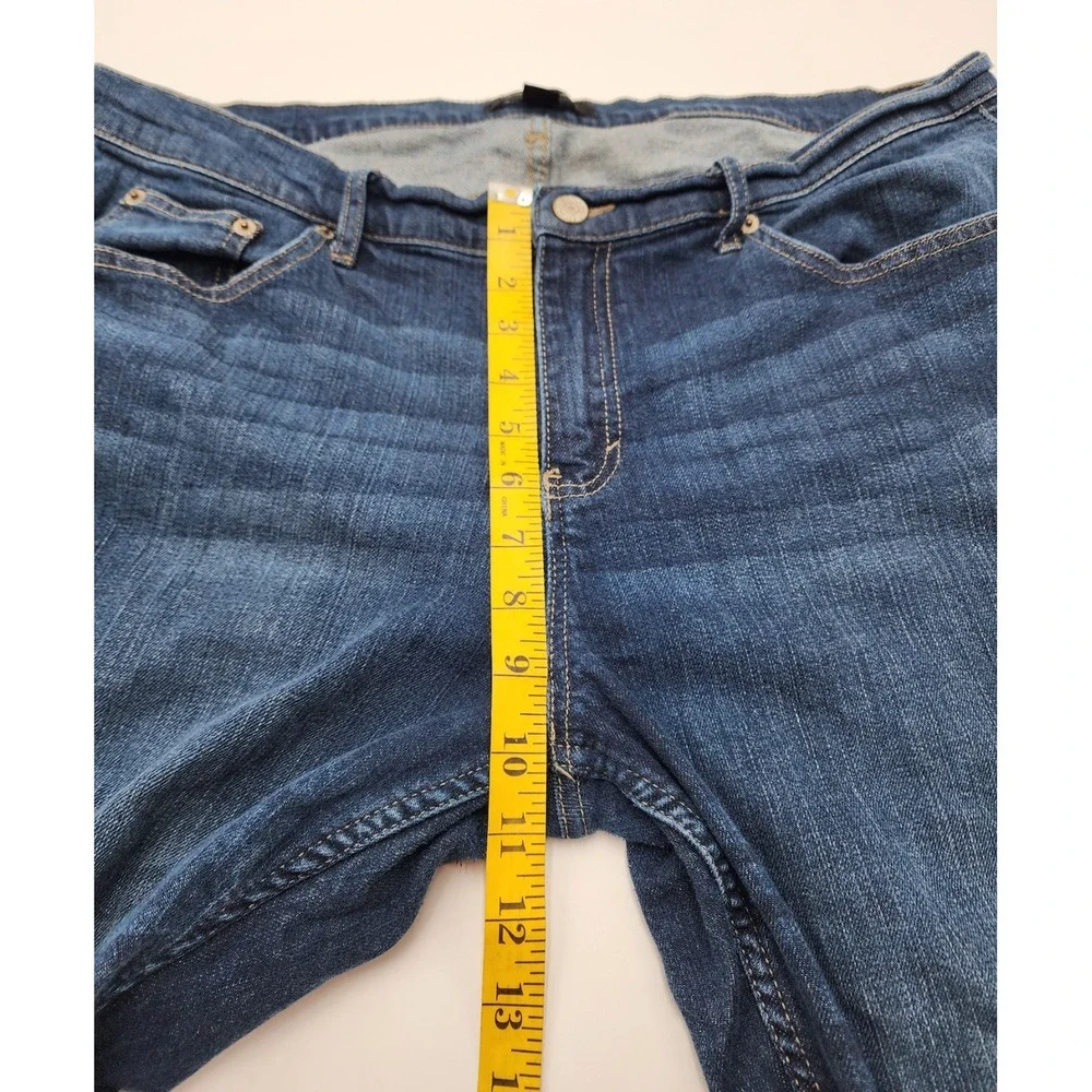 BANANA REPUBLIC 32 X14 DARK WASH AUTHENTIC JEANS WOMENS STRETCH‎ STRAIGHT FIT